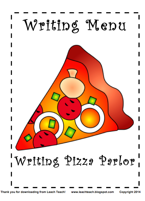 Friday Freebie: Writing Menu